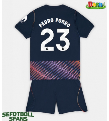 Tottenham Hotspur Pedro Porro #23 Bortaställ Barn 2026-27 Kortärmad (+ Korta byxor)
